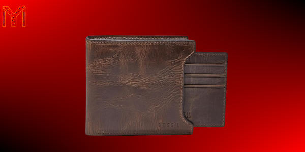 Fossil Mens Derrick Leather Bifold Sliding Wallet